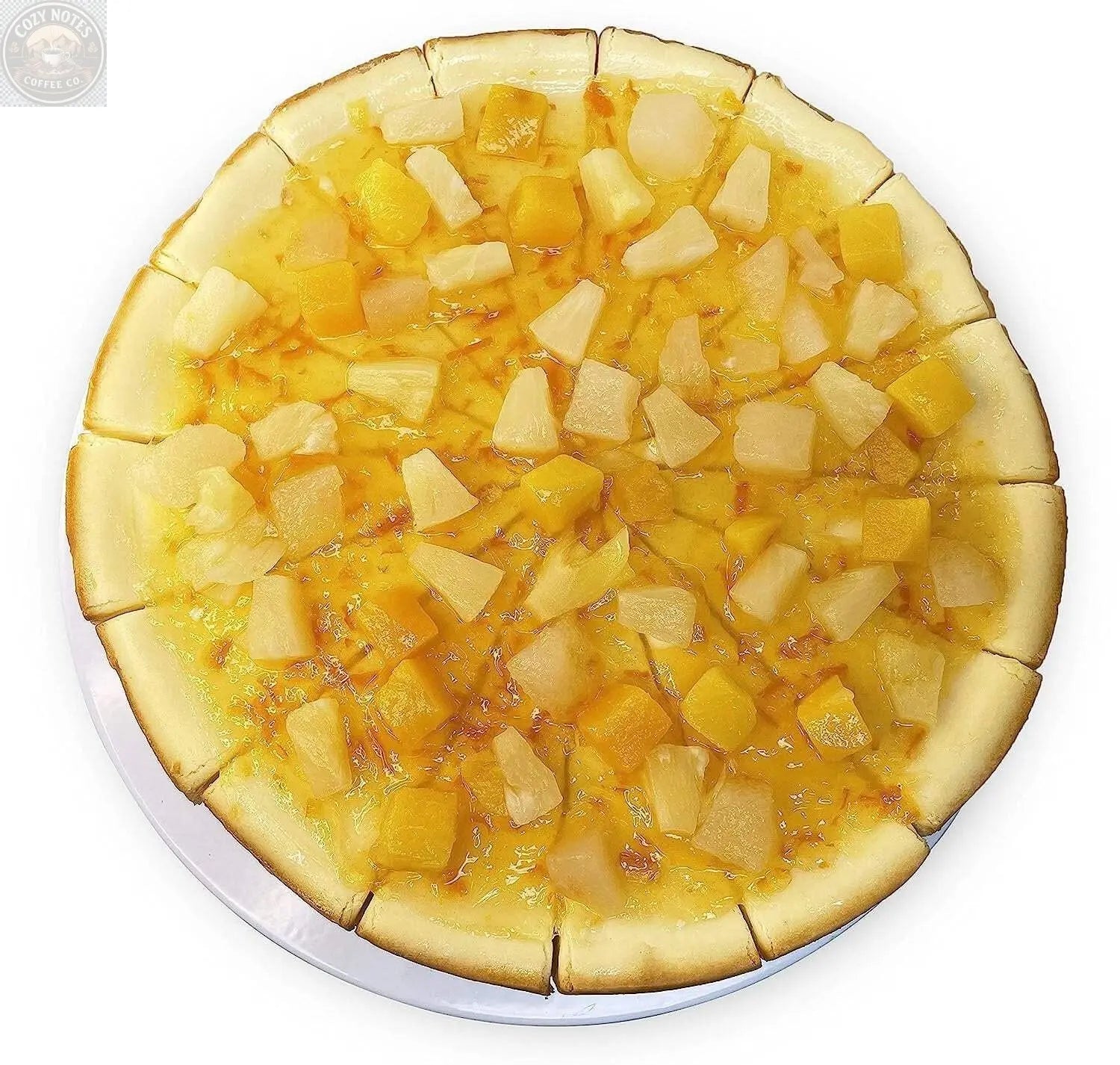 Andy Anand Tropical Fruit Cheesecake, 9-Inch, 2 lb – Pineapple, Pears & Peach Glaze, NY-Style, Real California Cream Cheese Gift Box Andyanand