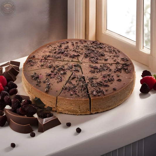Andy Anand Sugar-Free Dark Chocolate Chip Cheesecake, 9-Inch, 2 lb – Diabetic-Friendly, California Cream Cheese, No Preservatives Gift Box Andyanand