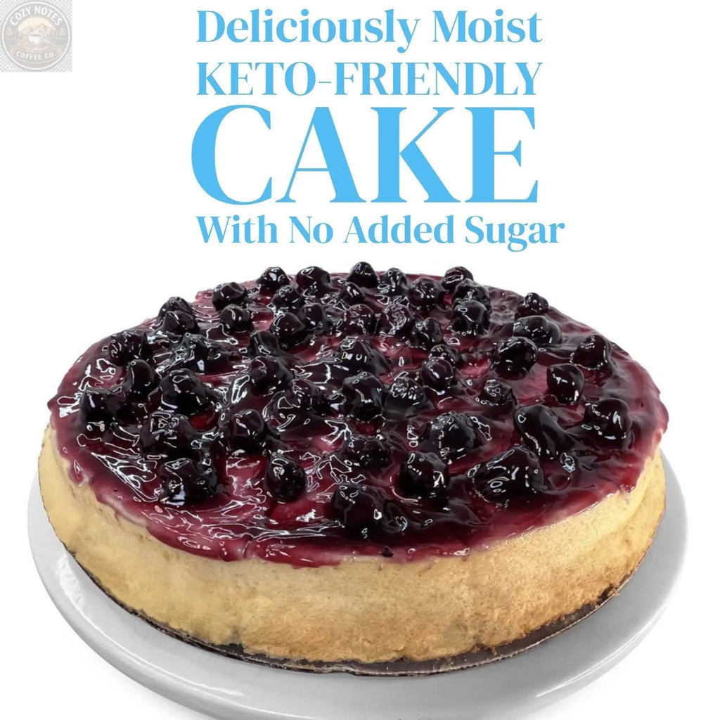 Andy Anand Sugar-Free Keto Blueberry Cake, 9-Inch, 2 lb – Low-Carb, Gourmet Fresh Baked, Diabetic-Friendly, Keto Diet Birthday Gift Box Andyanand
