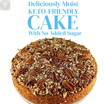 Andy Anand Sugar-Free Gluten-Free Caramel Pecan Cake, 9-Inch, 2.8 lb – Keto & Diabetic-Friendly, Natural Sweetener, Birthday Gift Box Andyanand