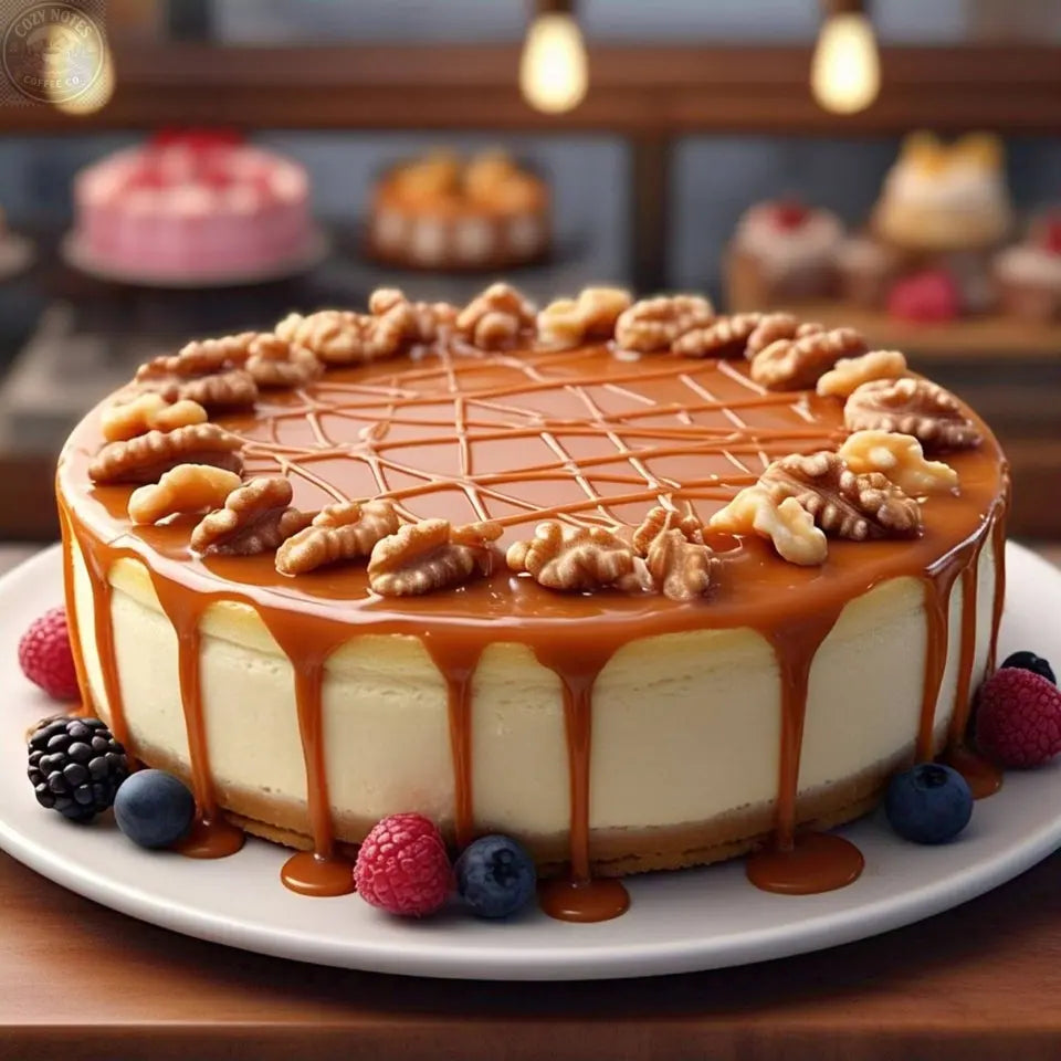 Andy Anand Gluten-Free Dairy-Free Caramel Walnut Cake, 9-Inch – Vegan-Hand-Baked, Real Walnuts & Caramel Drizzle, No Preservatives, Birthday Gift Andyanand