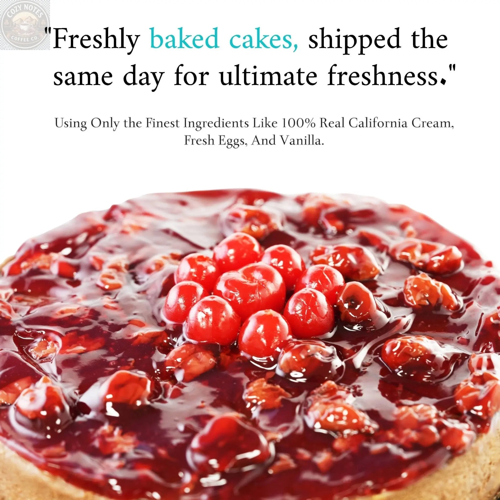 Andy Anand Sugar-Free Chocolate Cherry Cheesecake, 9-Inch, 2.8 lb – Real Truffles, Diabetic-Friendly, California Cream Cheese Gift Box Andyanand