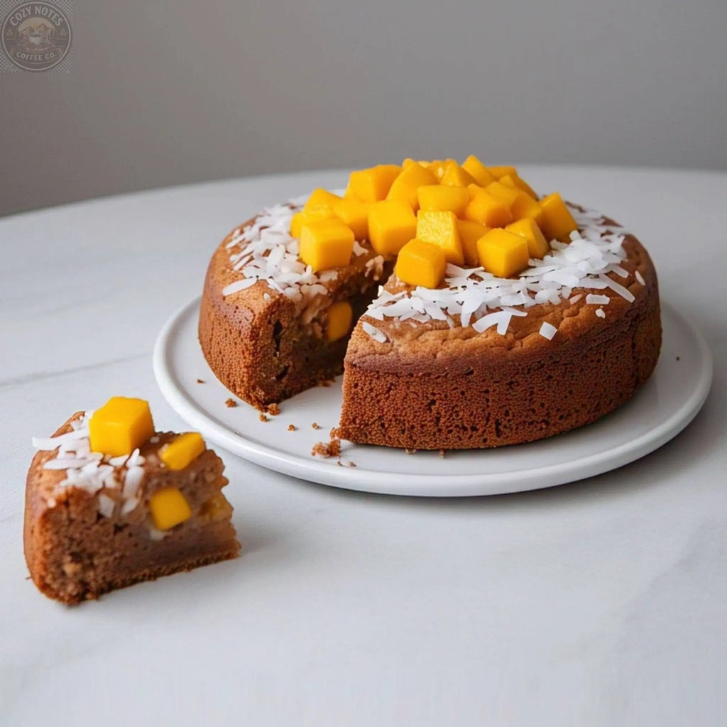 Andy Anand Sugar-Free Mango Coconut Cake, 2.5 lb – Keto & Diabetic-Friendly, Fresh Mango Purée, Toasted Coconut, No Preservatives Gift Box Andyanand