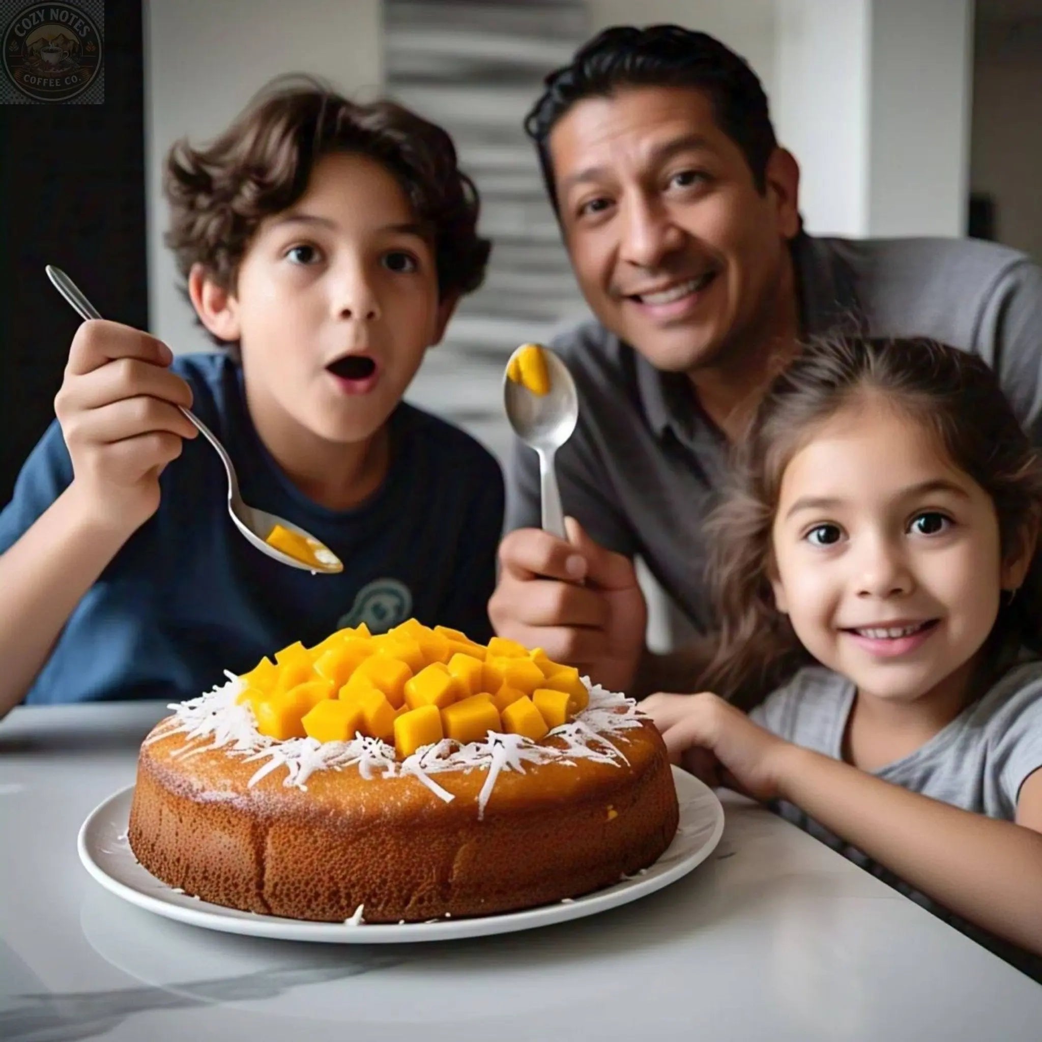 Andy Anand Sugar-Free Mango Coconut Cake, 2.5 lb – Keto & Diabetic-Friendly, Fresh Mango Purée, Toasted Coconut, No Preservatives Gift Box Andyanand