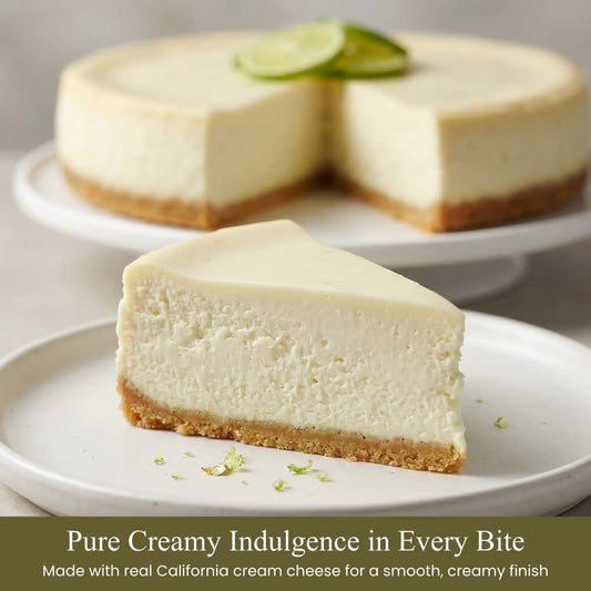Andy Anand Sugar-Free Key Lime Cheesecake, 9-Inch, 2 lb – No Sugar Added, Diabetic-Friendly, Real California Cream Cheese, Holiday Gift Box Andyanand