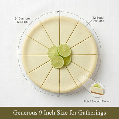 Andy Anand Sugar-Free Key Lime Cheesecake, 9-Inch, 2 lb – No Sugar Added, Diabetic-Friendly, Real California Cream Cheese, Holiday Gift Box - Cozy Notes Coffee Co