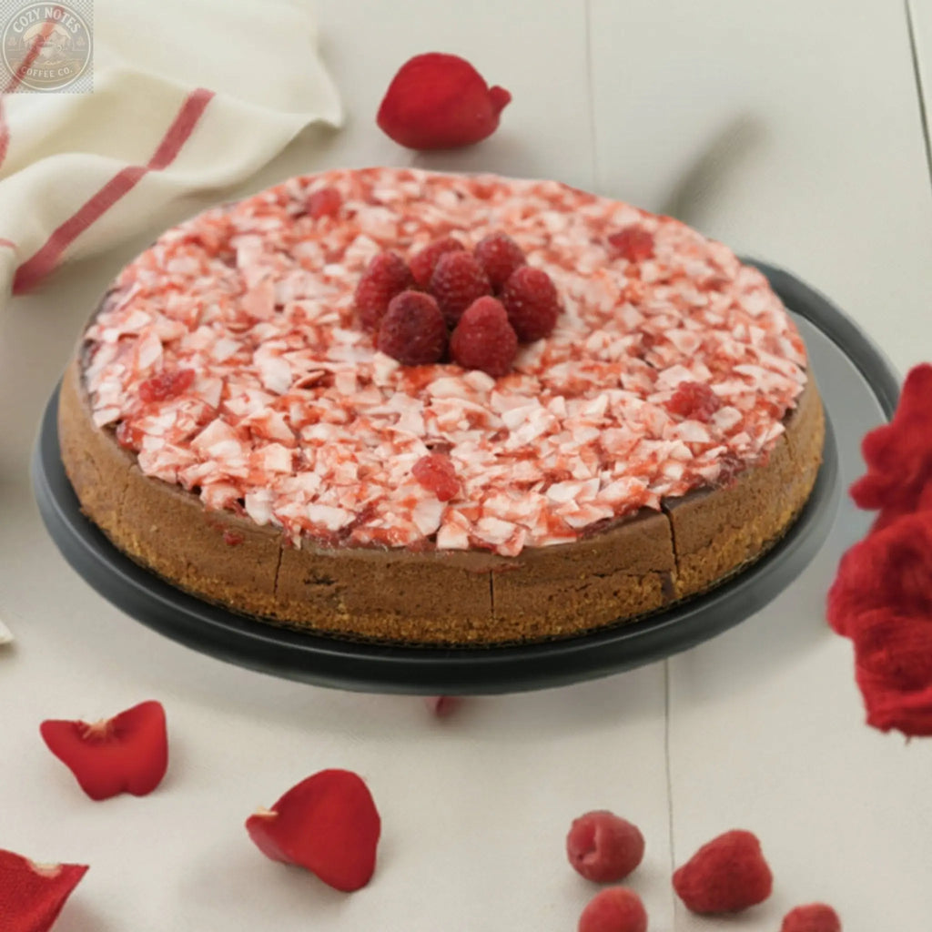Andy Anand Sugar-Free Raspberry Coconut Chocolate Cheesecake, 9-Inch, 2.6 lb – Chocolate Truffles, Diabetic-Friendly, Birthday Gift Box Andyanand