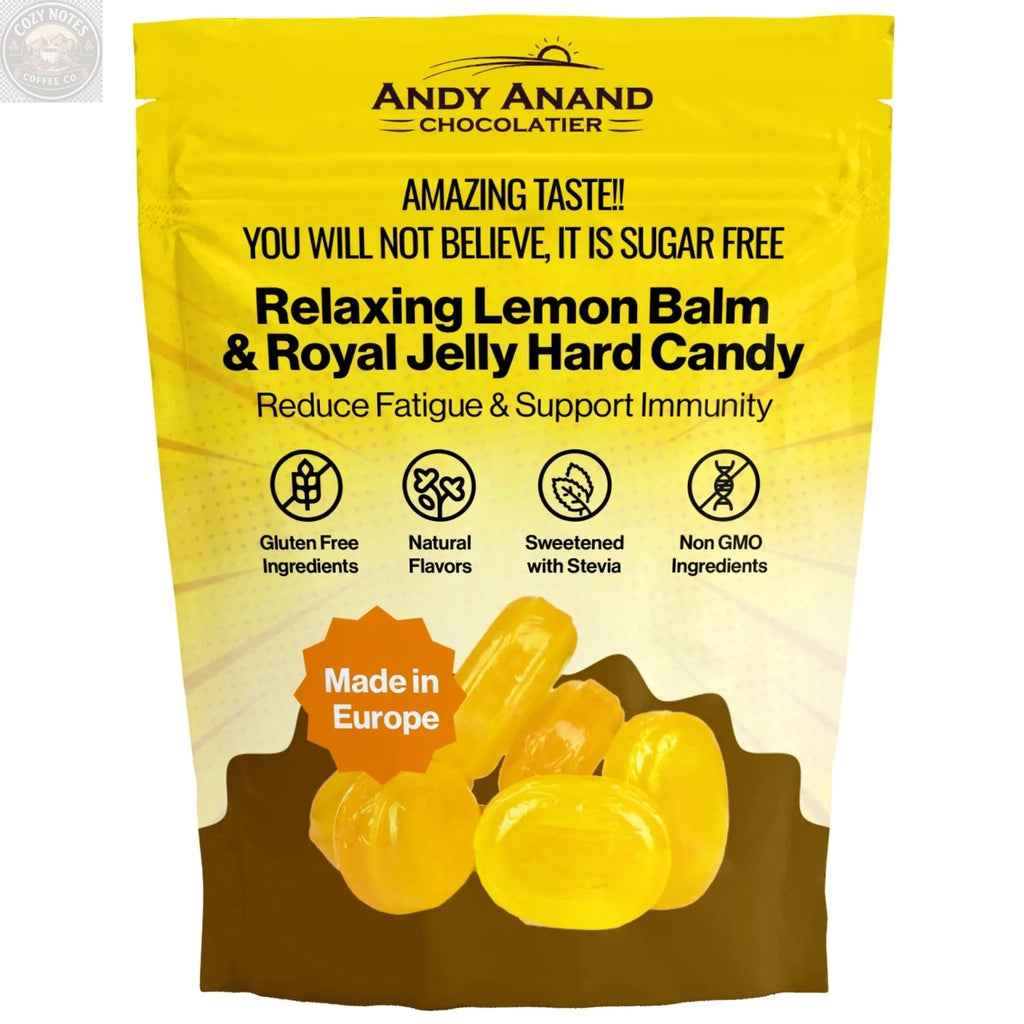 Andy Anand Sugar-Free Lemon Balm Hard Candy with Royal Jelly, 7 oz – European Imported, Keto & Diabetic-Friendly Gourmet Snack Gift Box Andyanand