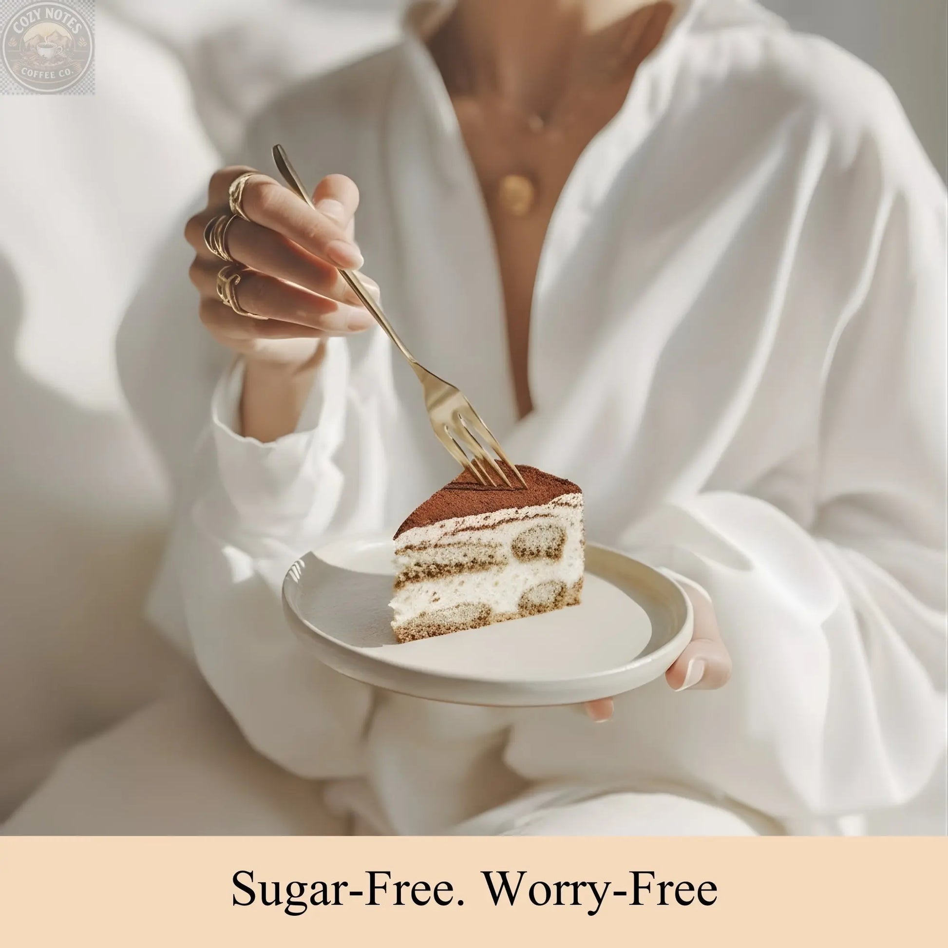 Sugar-Free Tiramisu Mousse Chiffon Cake, 2.2 lb – Coffee Sponge, Mascarpone Mousse Andyanand
