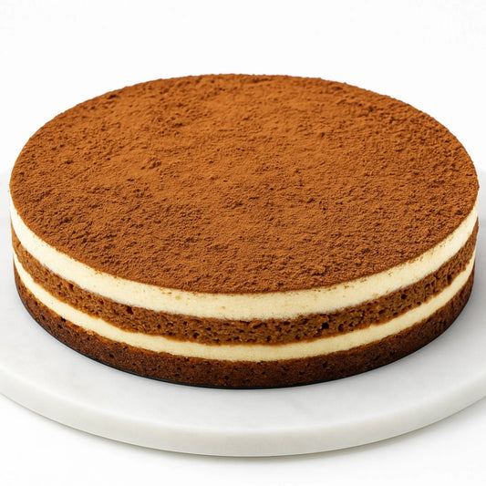 Sugar-Free Tiramisu Mousse Chiffon Cake, 2.2 lb – Coffee Sponge, Mascarpone Mousse Andyanand
