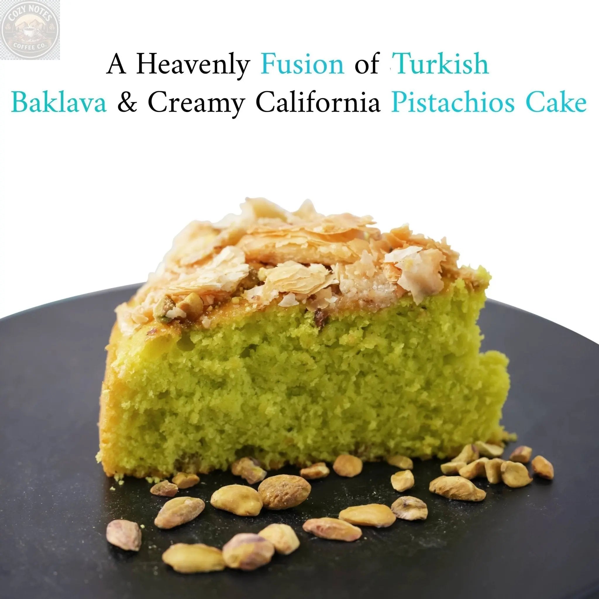 Andy Anand Baklava Pistachio Cake, 9-Inch, 2.8 lb – Turkish Baklava & California Pistachio Fusion, Freshly Baked, Birthday Gift Box Andyanand