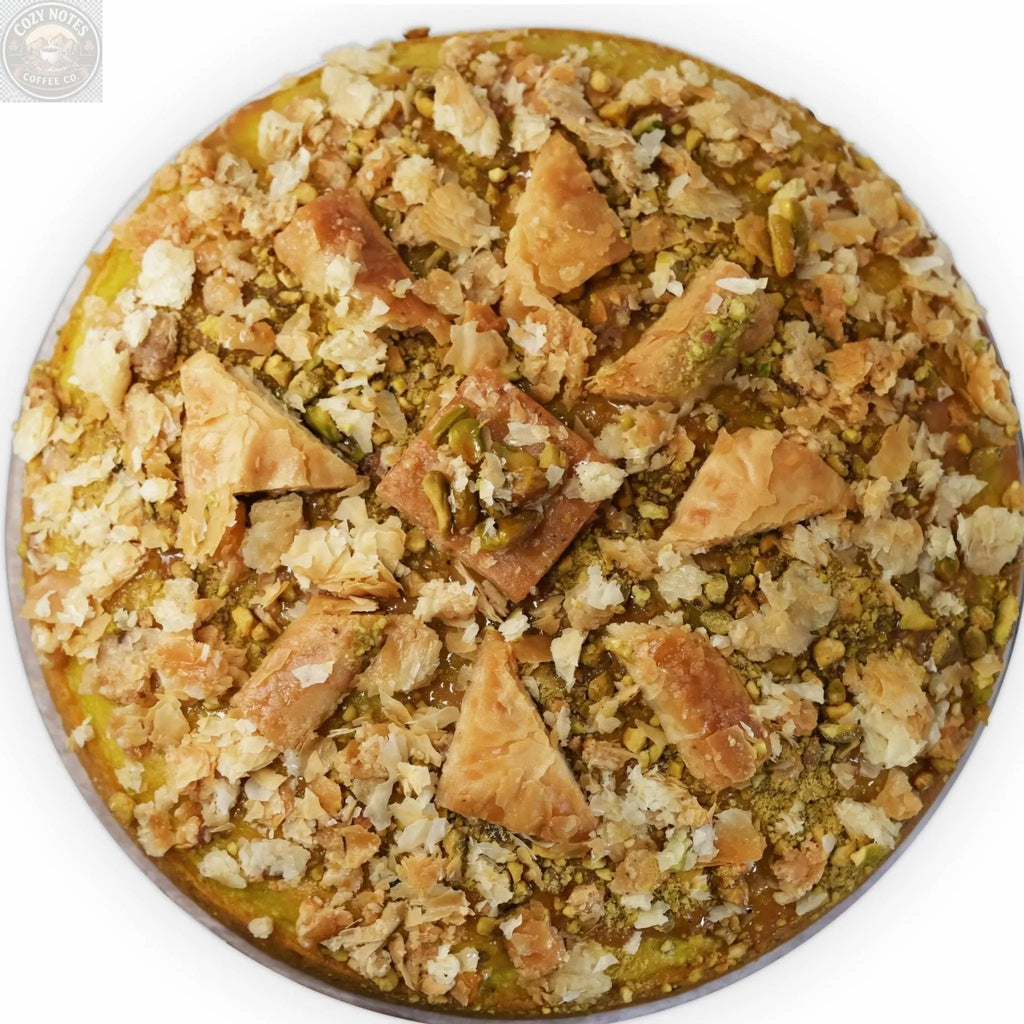 Andy Anand Baklava Pistachio Cake, 9-Inch, 2.8 lb – Turkish Baklava & California Pistachio Fusion, Freshly Baked, Birthday Gift Box Andyanand
