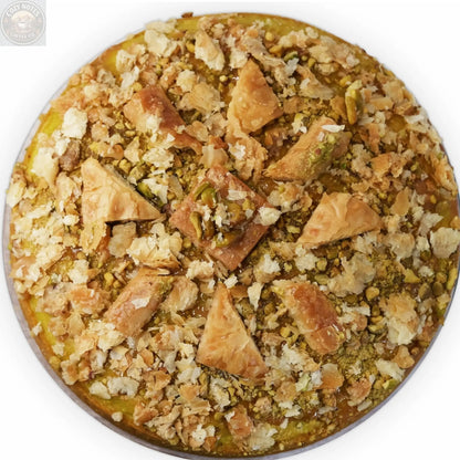 Andy Anand Baklava Pistachio Cake, 9-Inch, 2.8 lb – Turkish Baklava & California Pistachio Fusion, Freshly Baked, Birthday Gift Box Andyanand