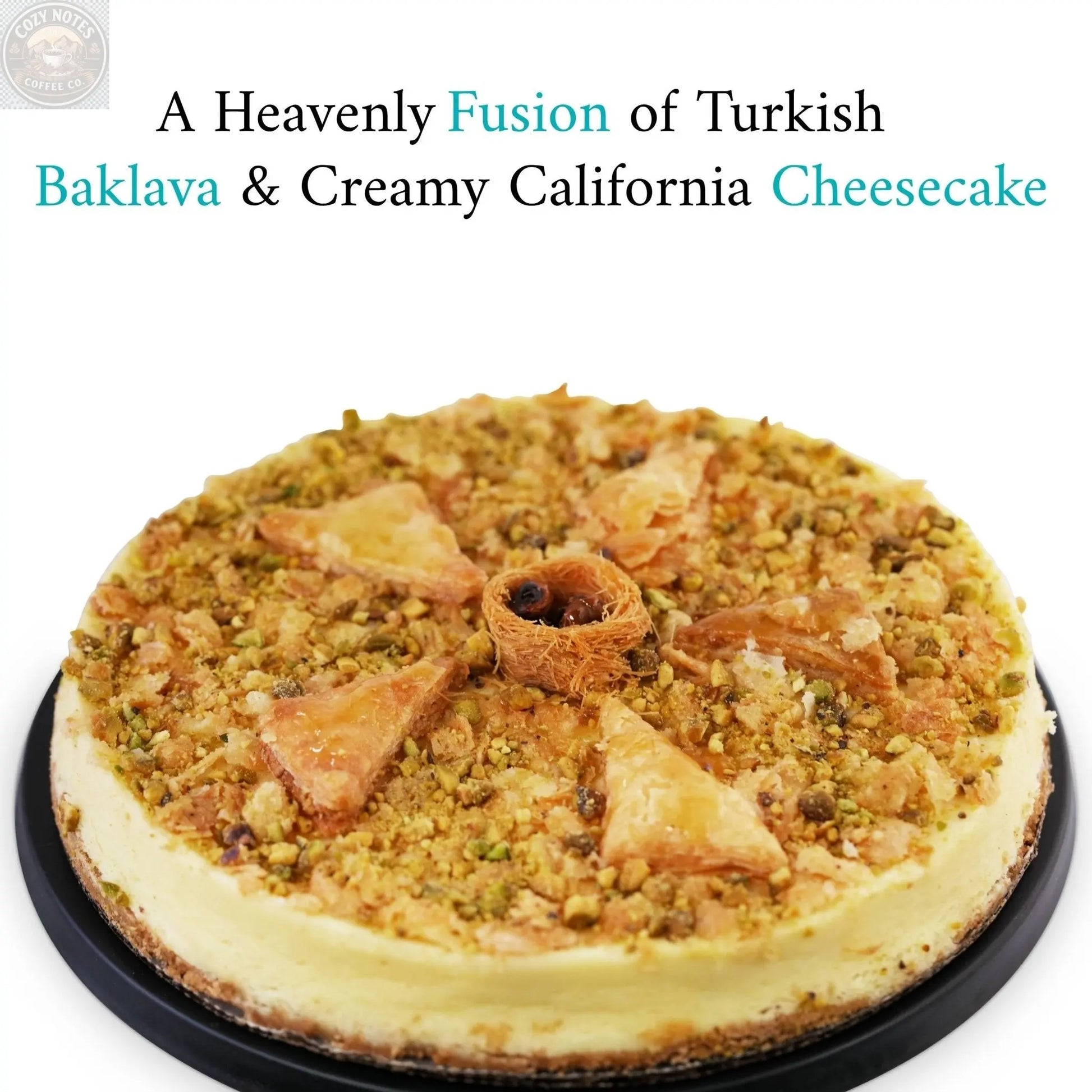 Andy Anand Sugar-Free Baklava Cheesecake, 9-Inch, 2.8 lb – Turkish & California Fusion, Diabetic-Friendly, No Preservatives, Birthday Gift Andyanand