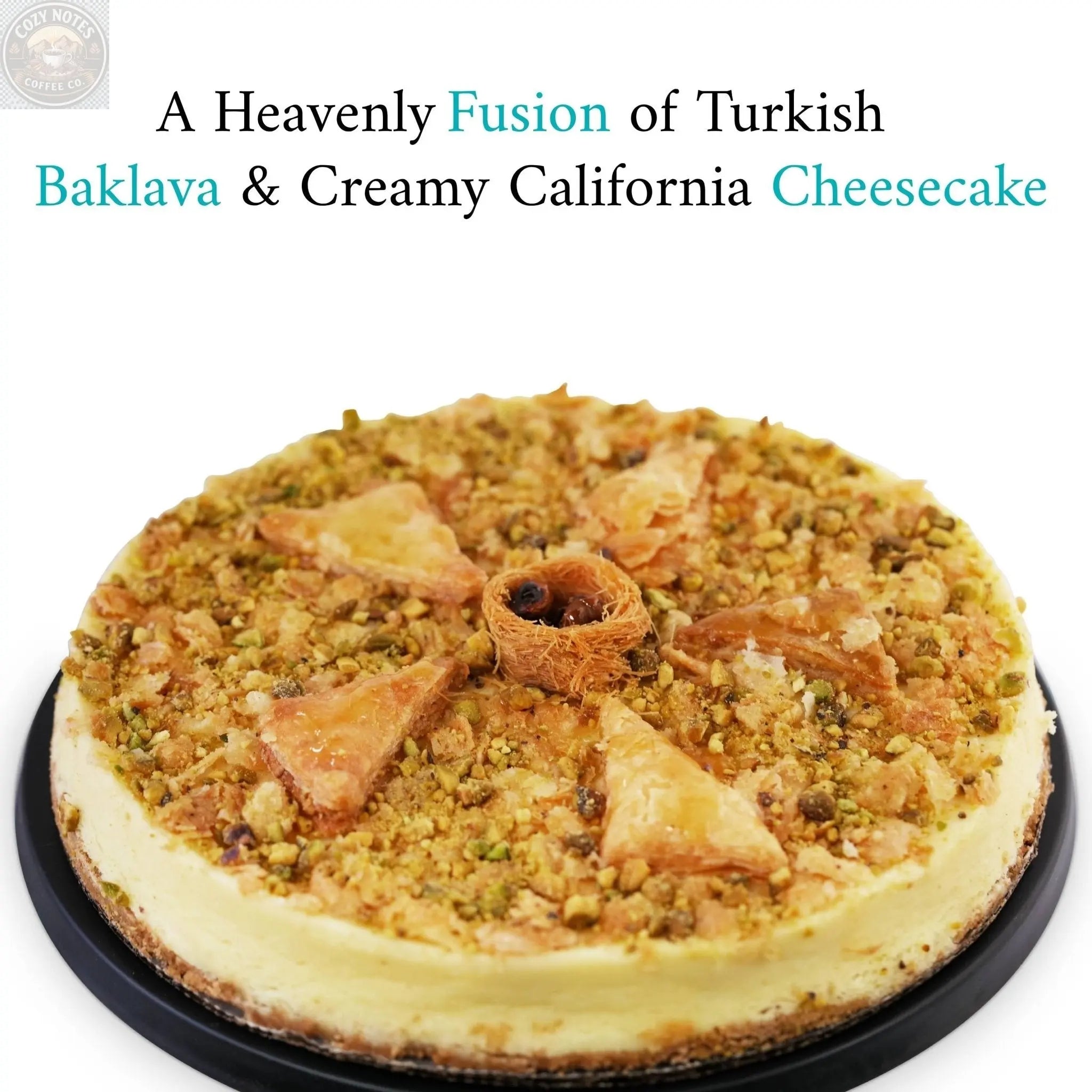 Andy Anand Sugar-Free Baklava Cheesecake, 9-Inch, 2.8 lb – Turkish & California Fusion, Diabetic-Friendly, No Preservatives, Birthday Gift Andyanand