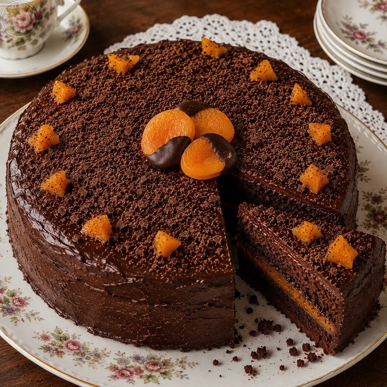 Andy Anand Sugar Free Sachertorte – Classic Austrian Chocolate Apricot Cake 2.8 lb | Keto &amp; Diabetic Friendly | No Sugar Added | No Preservatives | Gourmet Birthday Gift Andyanand