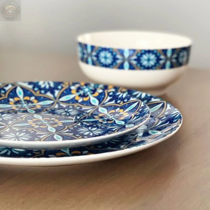 Azul Bone China Dinnerware Set Tea + Linen