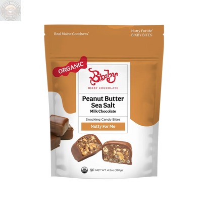 Nutty For Me Bixby Bites: Milk Chocolate + Crunchy Peanut Butter + Maine Sea Salt