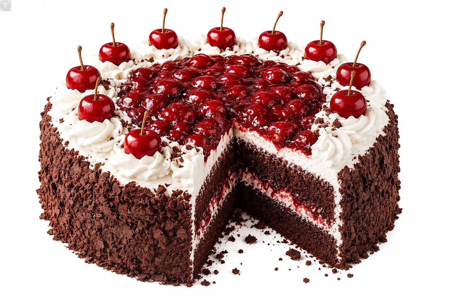 Andy Anand Sugar Free Black Forest Cake Gateau, Keto & Diabetic Friendly, No Sugar Added Authentic German Schwarzwälder Kirschtorte, Low Carb Gourmet Chocolate Cherry Dessert, 2.8 lbs Andyanand
