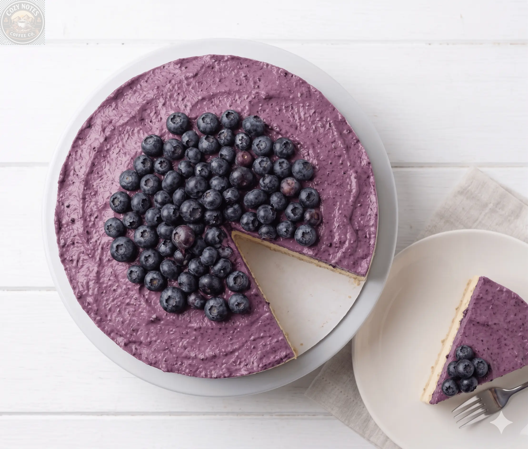 Andy Anand Sugar-Free Blueberry Lemon Mousse Cake, 2.6 lb – Keto & Diabetic-Friendly, Tangy Lemon Ganache, No Preservatives, Birthday Gift Andyanand