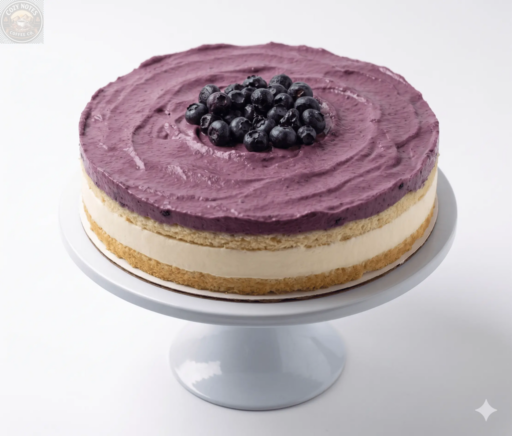 Andy Anand Sugar-Free Blueberry Lemon Mousse Cake, 2.6 lb – Keto & Diabetic-Friendly, Tangy Lemon Ganache, No Preservatives, Birthday Gift Andyanand