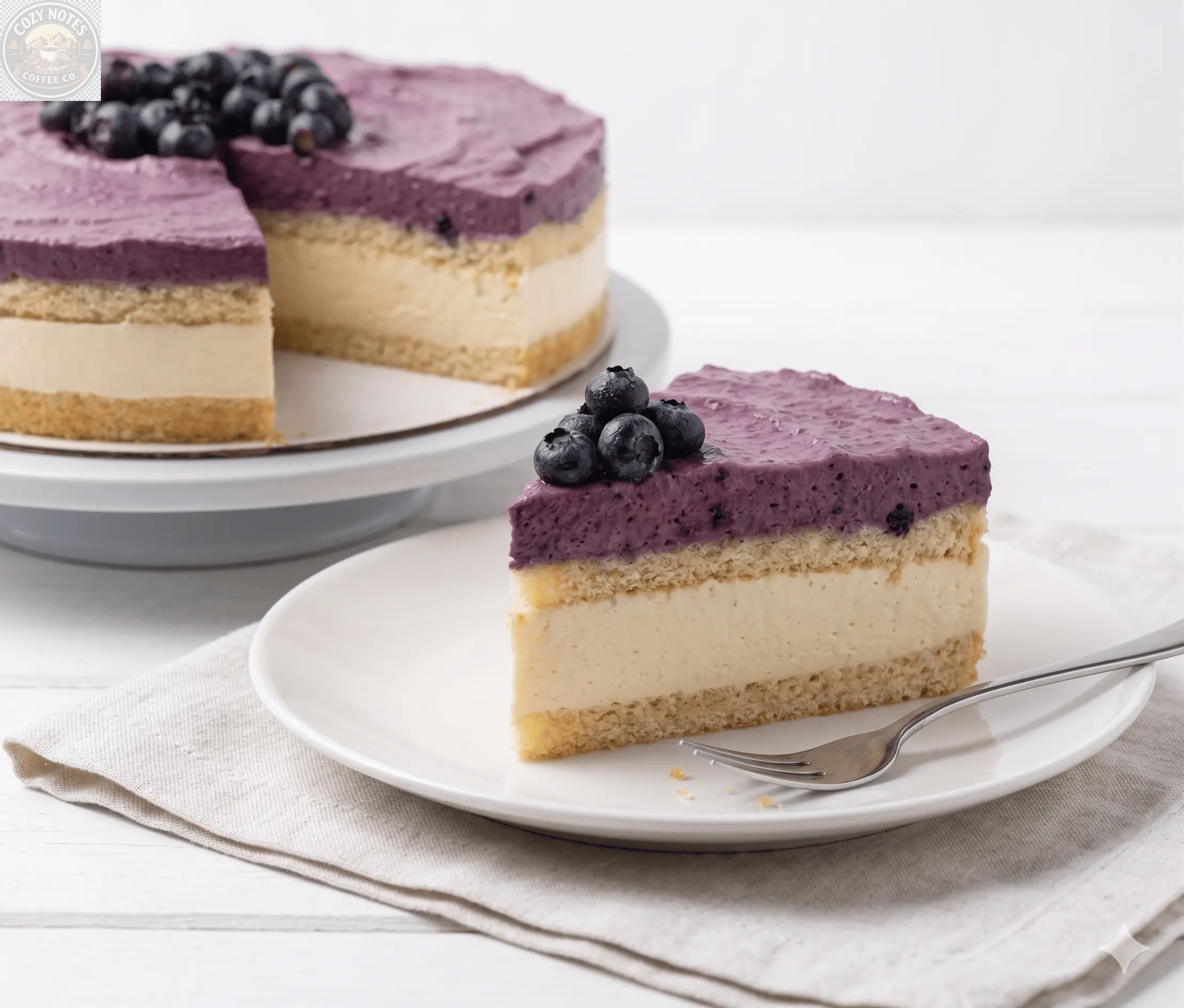 Andy Anand Sugar-Free Blueberry Lemon Mousse Cake, 2.6 lb – Keto & Diabetic-Friendly, Tangy Lemon Ganache, No Preservatives, Birthday Gift Andyanand