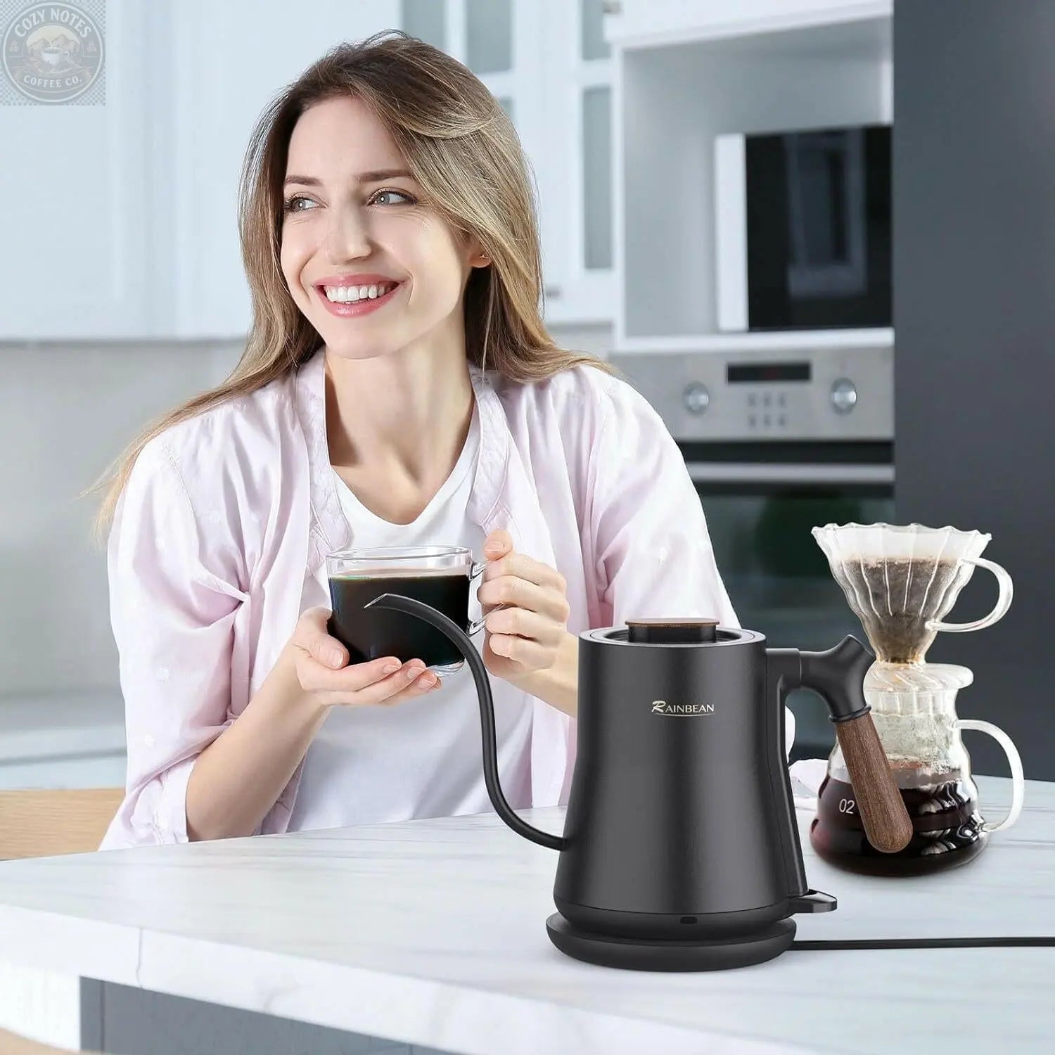 Gooseneck Electric Kettle,Stainless Steel Inner, Leak Proof ,Rapid Heating, Auto Shutoff Café Nairobi