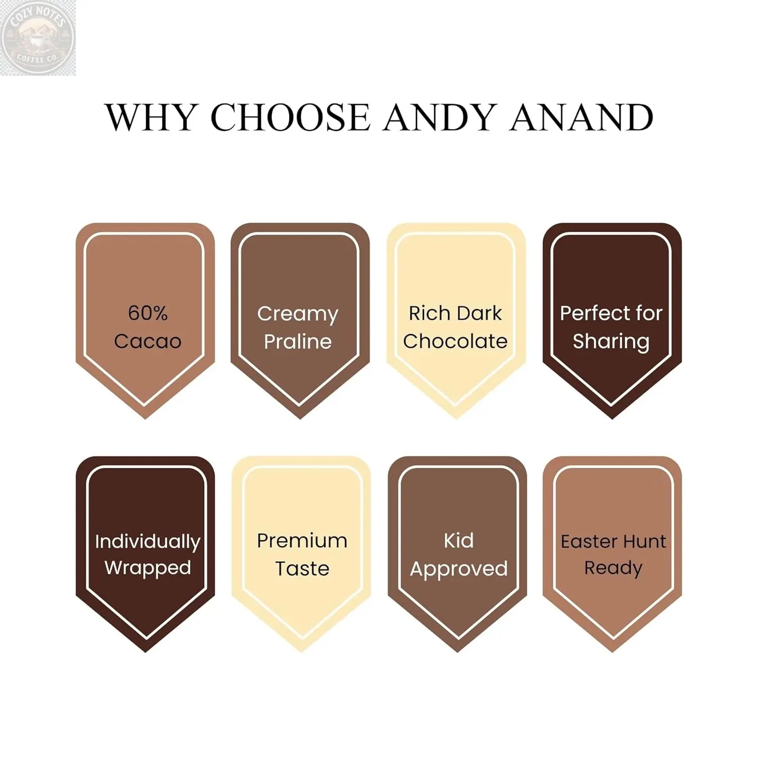Andy Anand Praline-Filled Chocolate Eggs, 20 pc, 7 oz – Gluten-Free, Creamy Hazelnut-Praline Centers, Easter & Year-Round Birthday Gift Box Andyanand