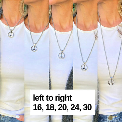 CLASSIC PEACE NECKLACE - Cozy Notes Coffee Co