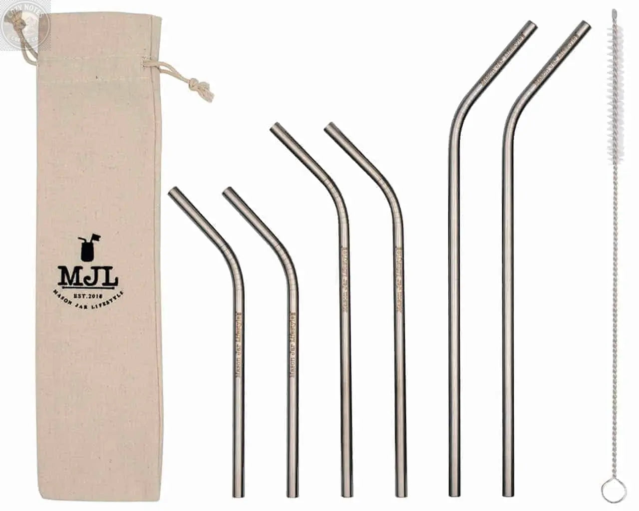 Combo 6 Pack Thin Bent Stainless Steel Straws for Mason Jars Mason Jar Lifestyle