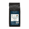 Cozy Notes Coffee THE EARLY BIRD, Whole Bean, 12oz, medium roast — front product view on white
