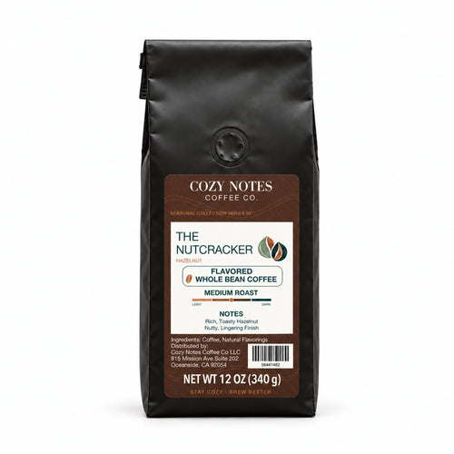 THE NUTCRACKER, flavored whole bean coffee, medium roast, 12oz — main photograph.