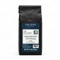 Cozy Notes Coffee THE EXPLORER, whole bean coffee, 12oz, medium-dark roast — front product view on white
