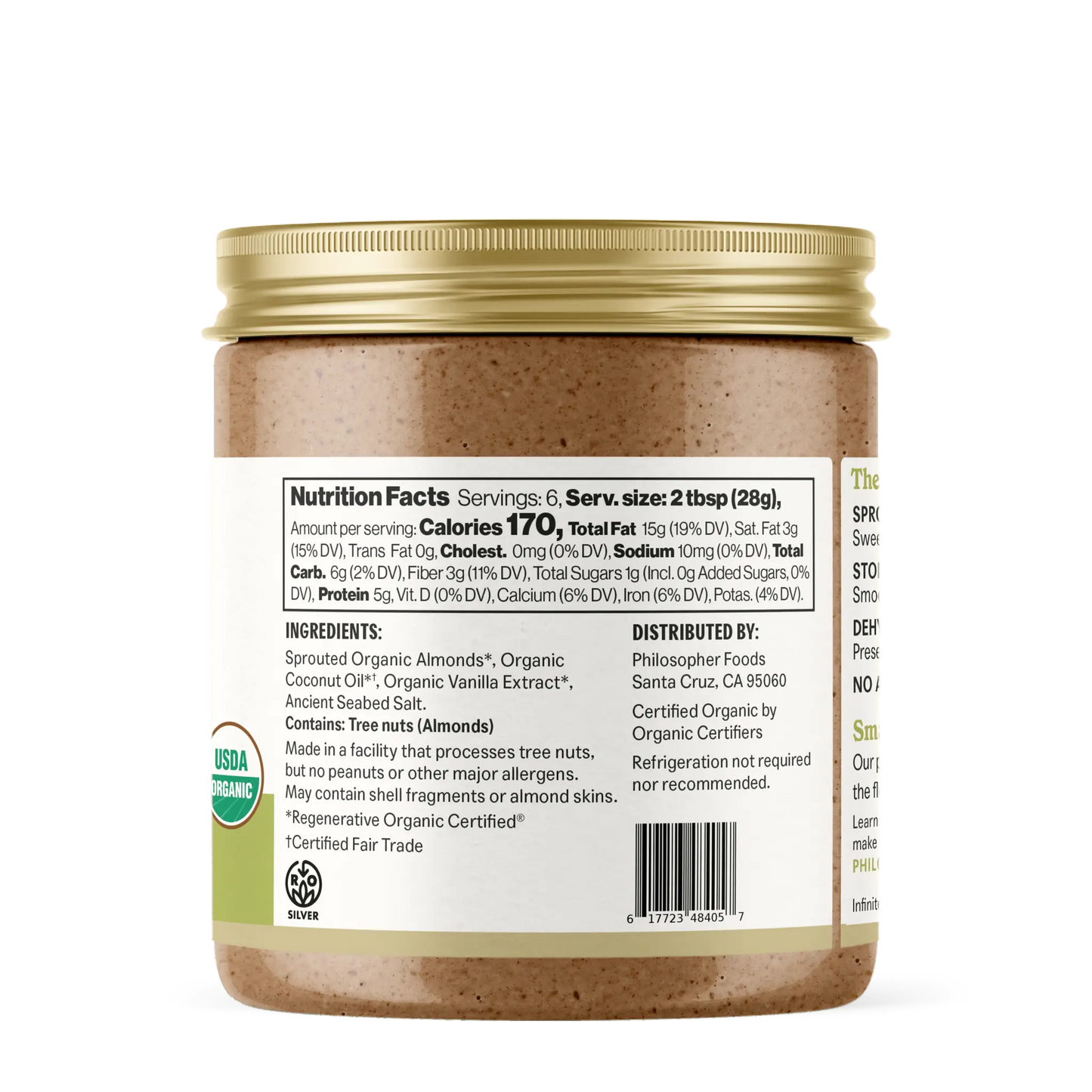 Creamy Alchemy Sprouted Almond Butter Philosopher Foods