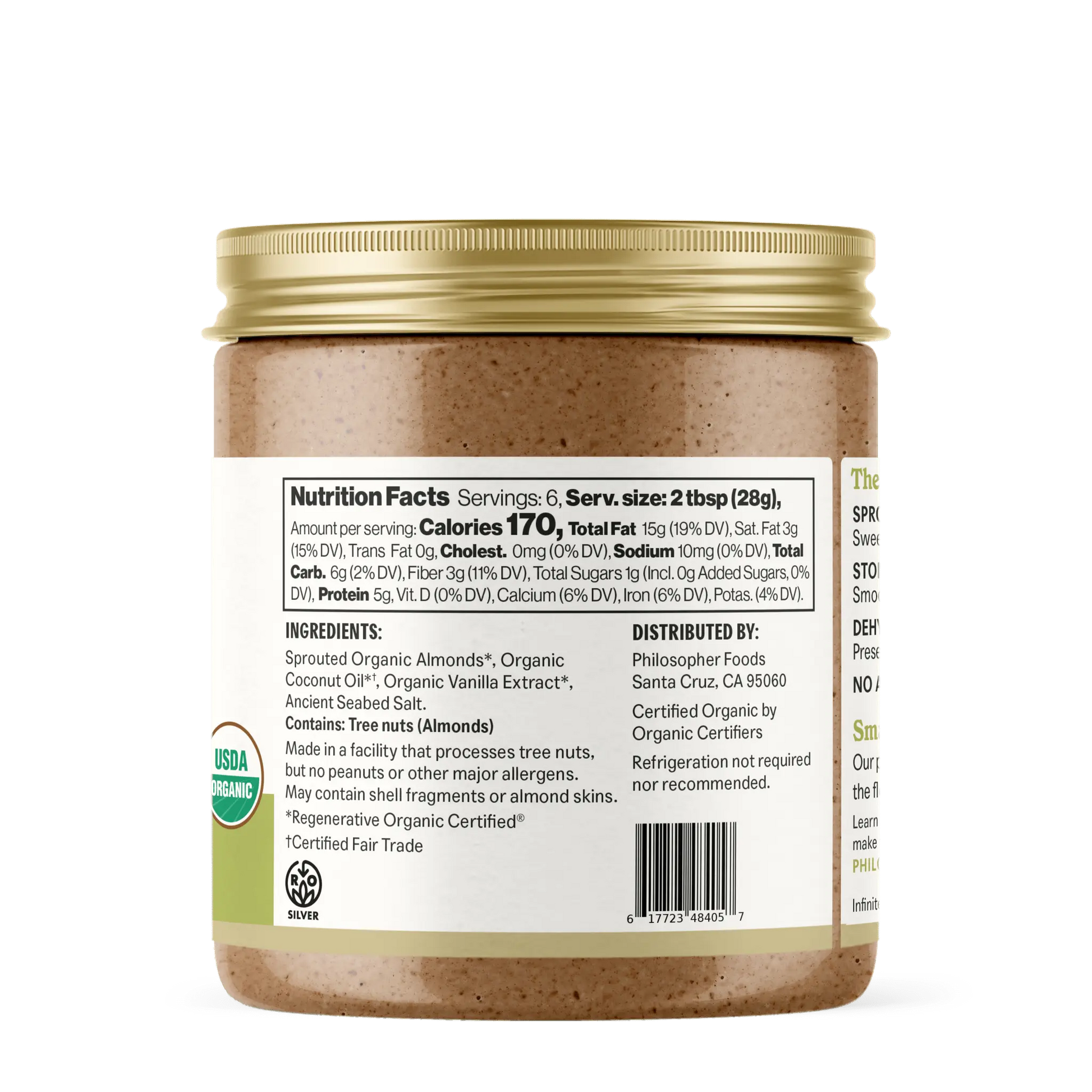 Creamy Alchemy Sprouted Almond Butter Philosopher Foods