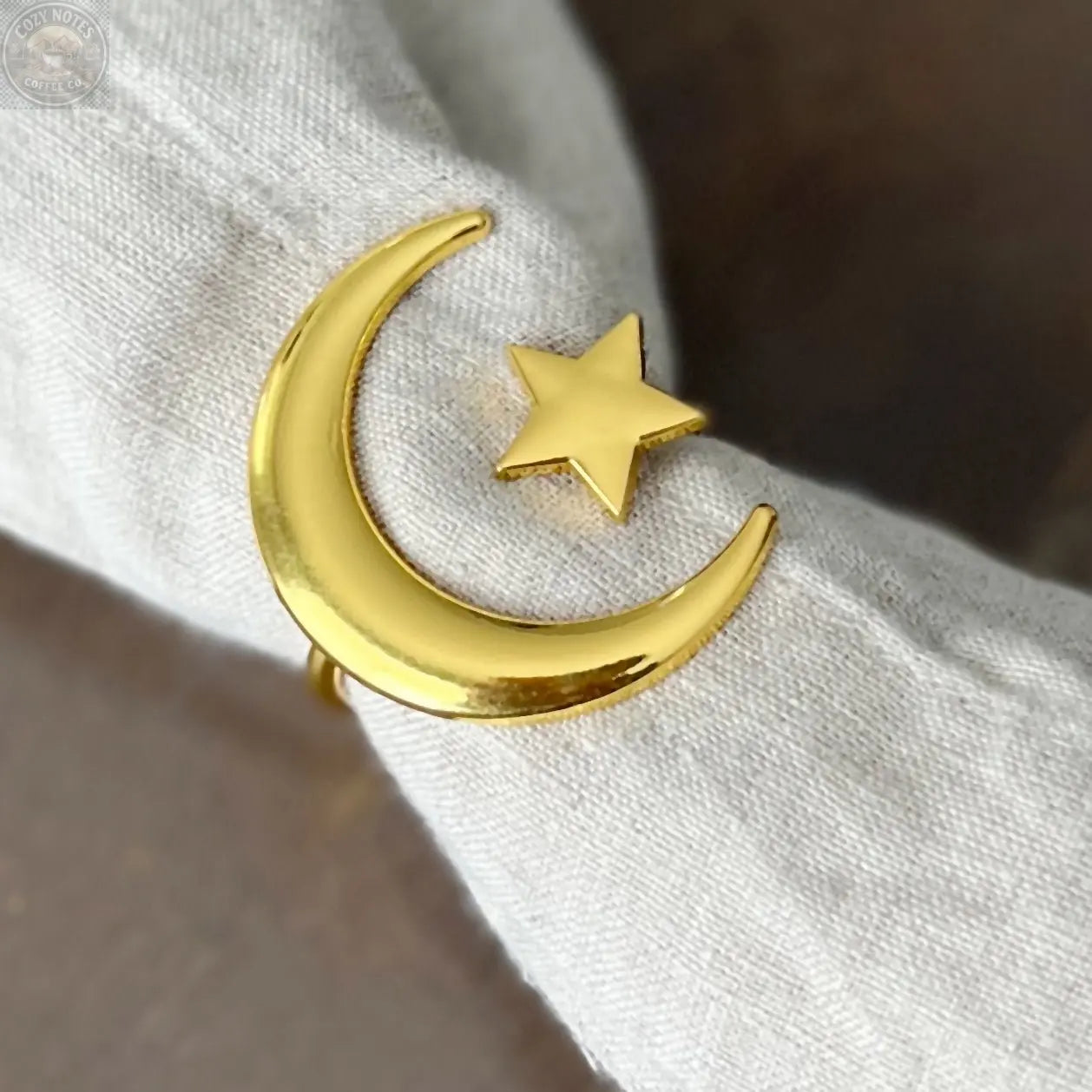 Crescent Moon and Star Napkin Rings Tea + Linen