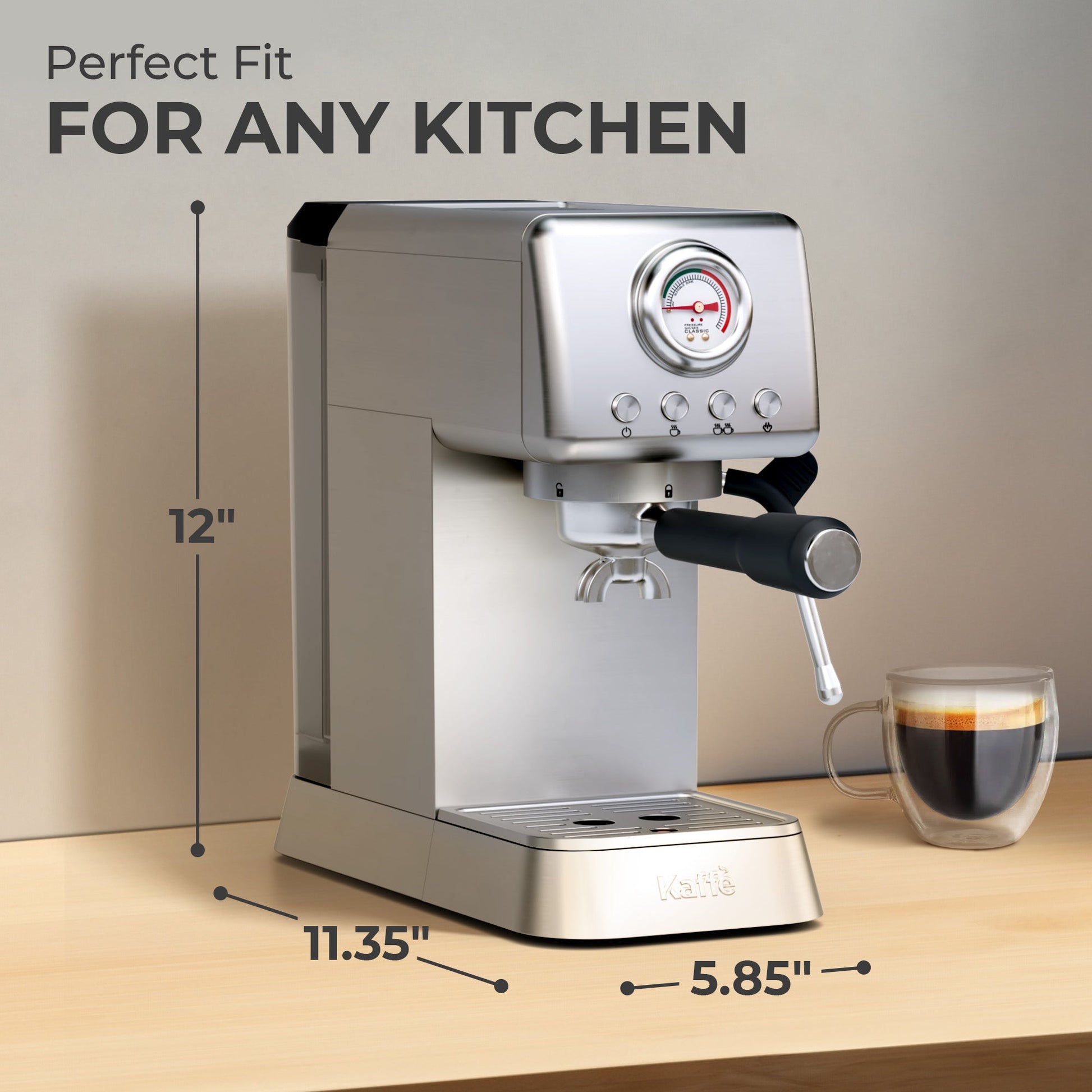 Espresso Coffee Machine w/ Milk Frother, KF1000X - Cozy Notes Coffee Co