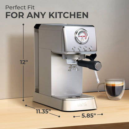 Espresso Coffee Machine w/ Milk Frother, KF1000X - Cozy Notes Coffee Co