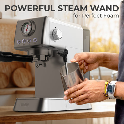 Espresso Coffee Machine w/ Milk Frother, KF1000X - Cozy Notes Coffee Co