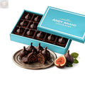 Andy Anand Vegan Belgian Dark Chocolate Figs - 24 Pc Gift Box, Premium 60% Cocoa Butter, Dairy-Free Gourmet Confection, Perfect for Birthday, Valentine’s &amp; Anniversary Gifts - Handcrafted in California Andyanand