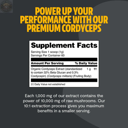 Cordyceps Mushroom Extract Powder FreshCap Mushrooms