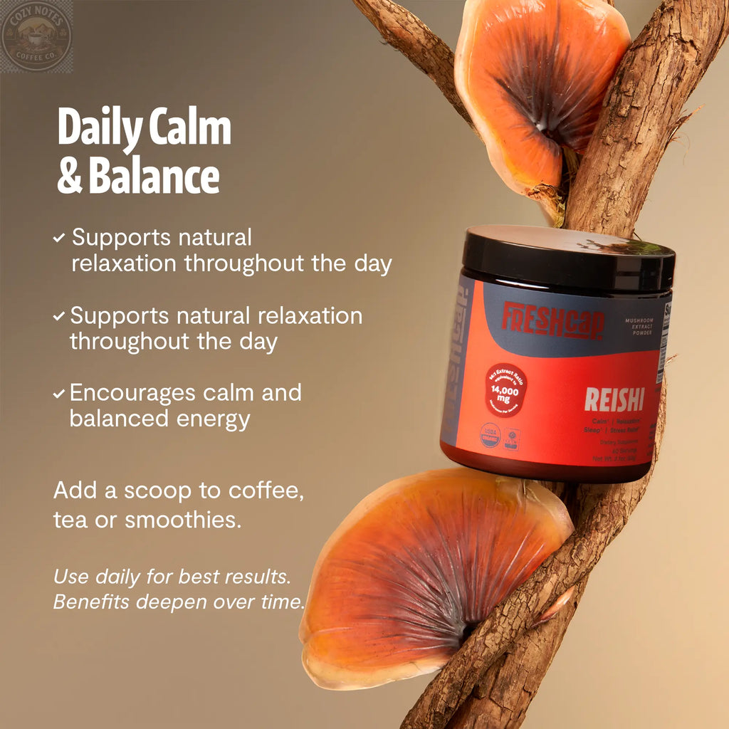 Organic Reishi Mushroom Powder FreshCap Mushrooms