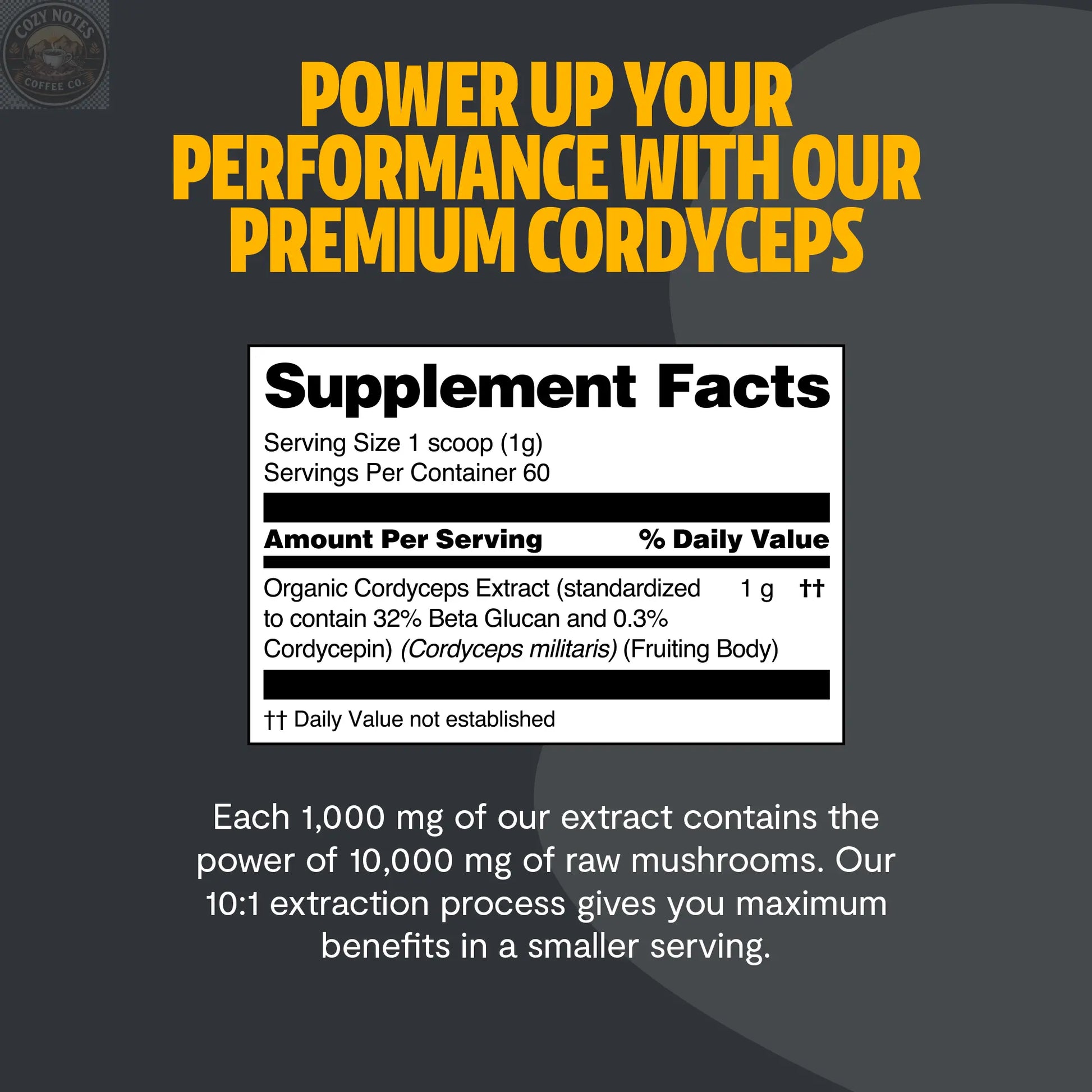 Cordyceps Mushroom Extract Powder FreshCap Mushrooms