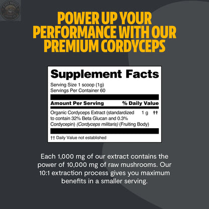 Cordyceps Mushroom Extract Powder FreshCap Mushrooms
