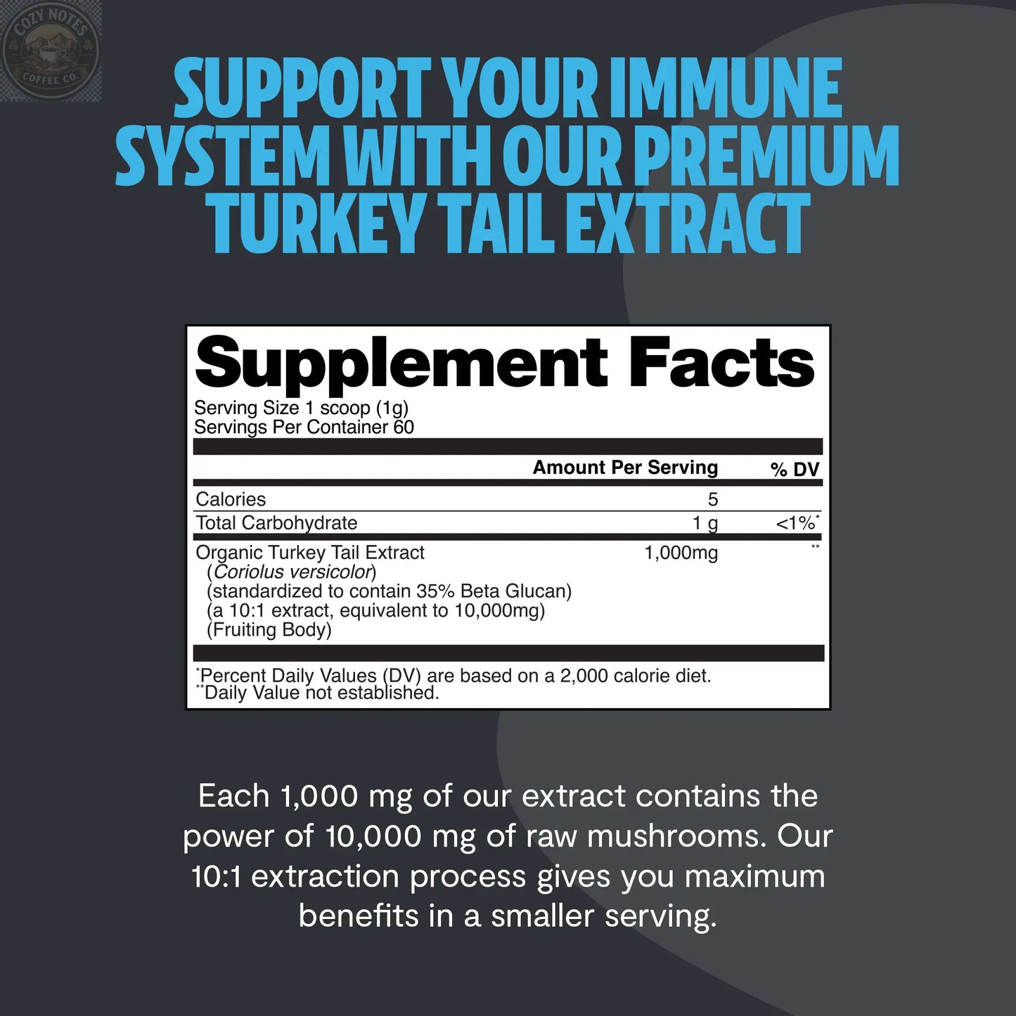 Organic Turkey Tail Mushroom Powder FreshCap Mushrooms
