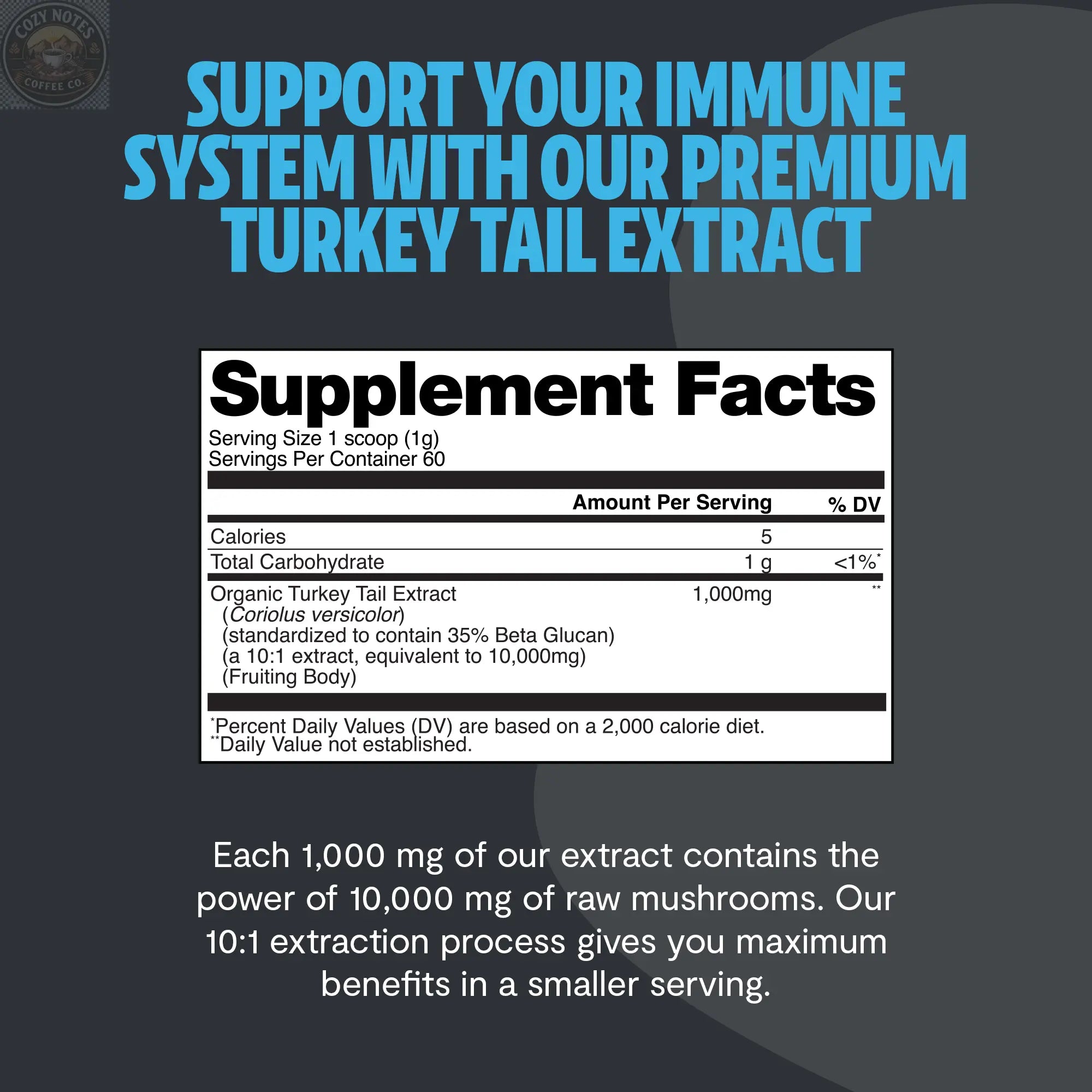 Organic Turkey Tail Mushroom Powder FreshCap Mushrooms