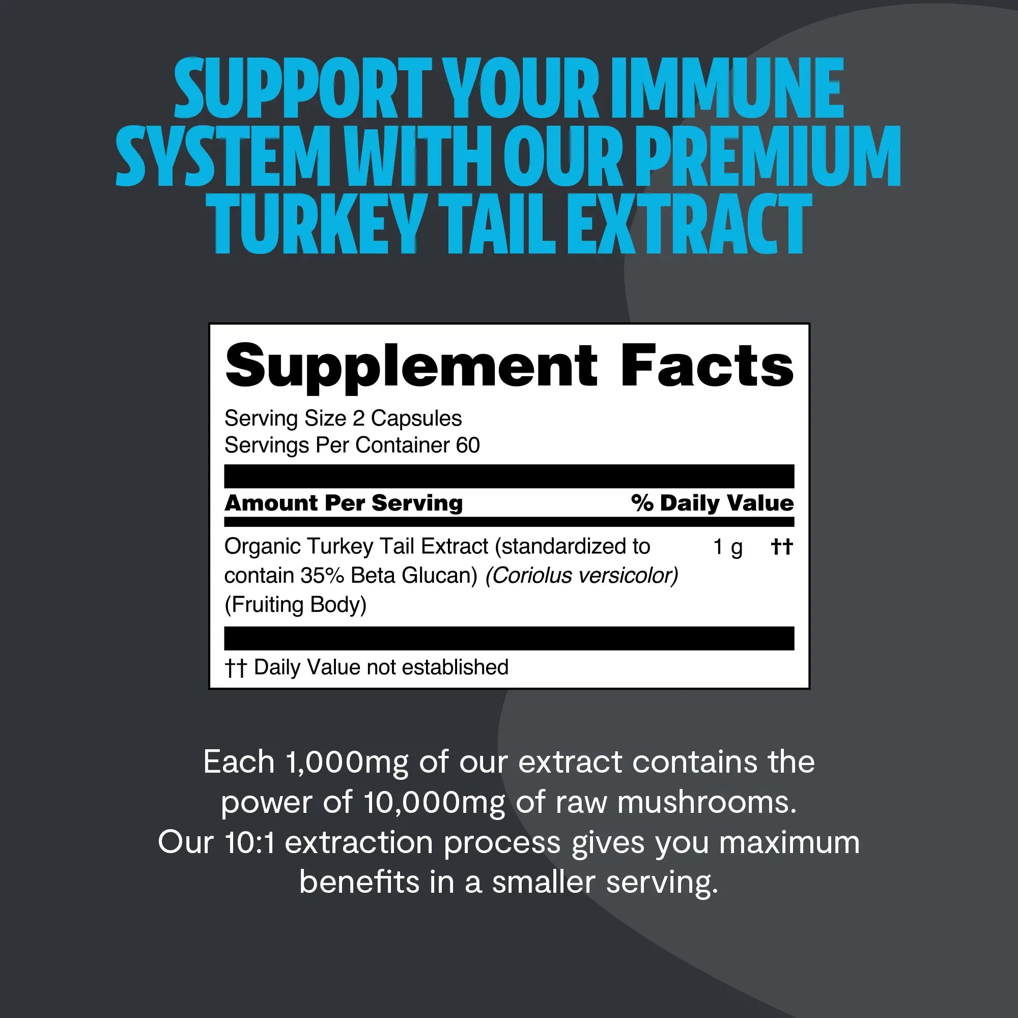 Organic Turkey Tail Mushroom Capsules FreshCap Mushrooms