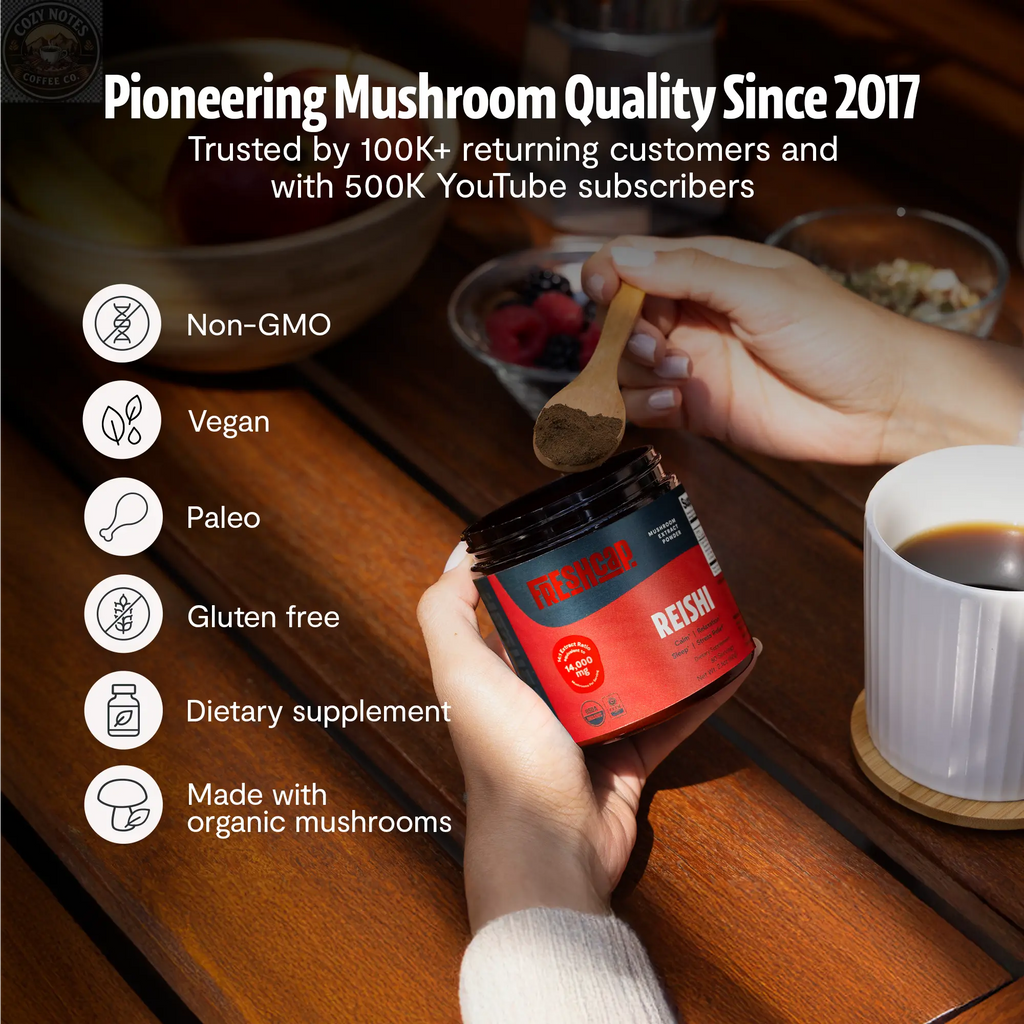 Organic Reishi Mushroom Powder FreshCap Mushrooms
