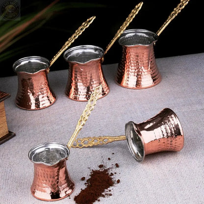 Handmade Copper Ibrik Tea + Linen