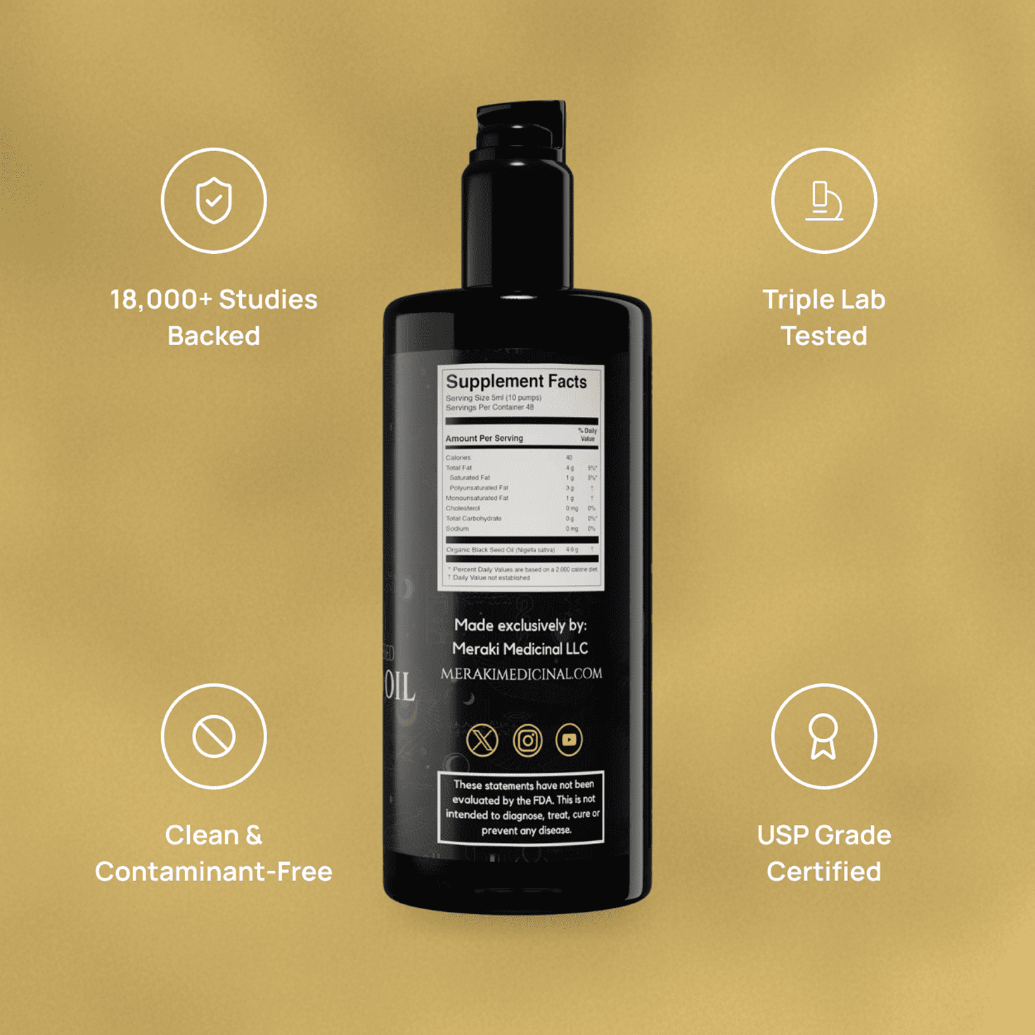 High Potency Cold-Pressed Organic Black Seed Oil with 3% Thymoquinone - Cozy Notes Coffee Co